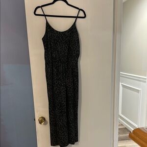 Old Navy Elegant Black Leopard Print Dress